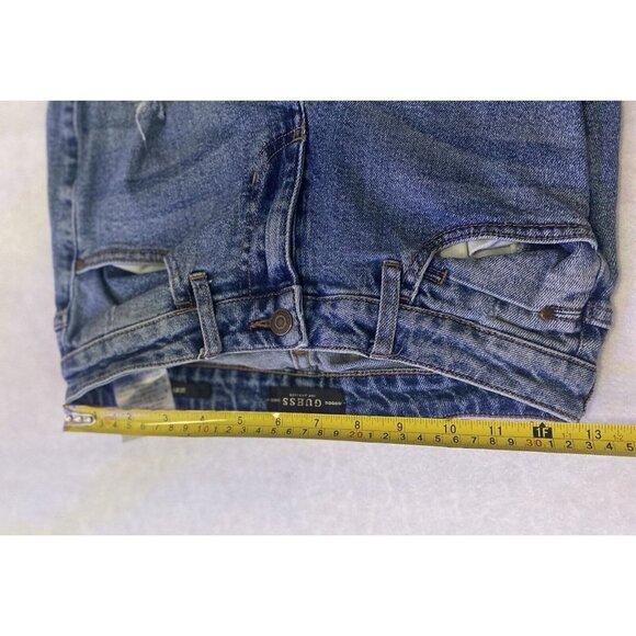 Guess Los Angeles Sexy Curvy Distressed Skinny raw hem ankle Size 27 Low Rise - Picture 15 of 15